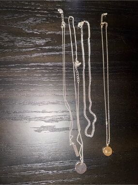 Delicate Layered Silver-Tone  Necklaces